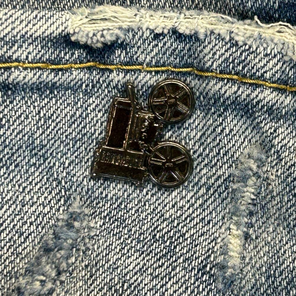 Grindhouse Denim Jeans Men's 42x32 Blue Distressed Patches Whiskers Stretch NEW - Picture 6 of 16